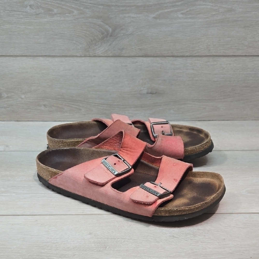 Birkenstock Women Arizona Leather Soft Footbed Sandals  Shoes Sz 42/11 Narrow